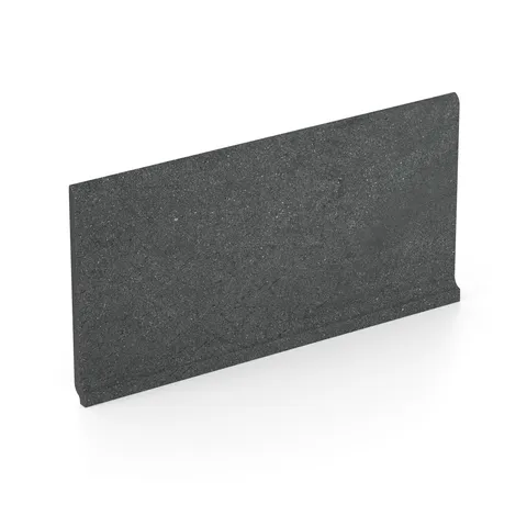 Palmer 6 x 12 Matte Porcelain Cove Base Tile in Nero