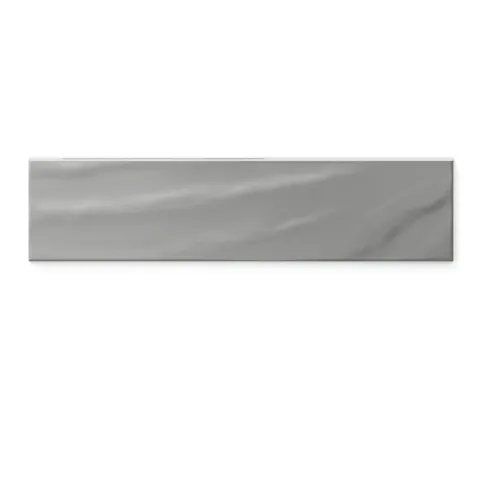Palmer 6x24 glossy porcelain bullnose tile in mineral, offering a sleek and contemporary touch for stylish interiors.