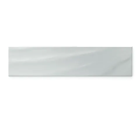 Palmer 6x24 glossy porcelain bullnose tile in mint, featuring a soft green hue and smooth finish for a polished look.