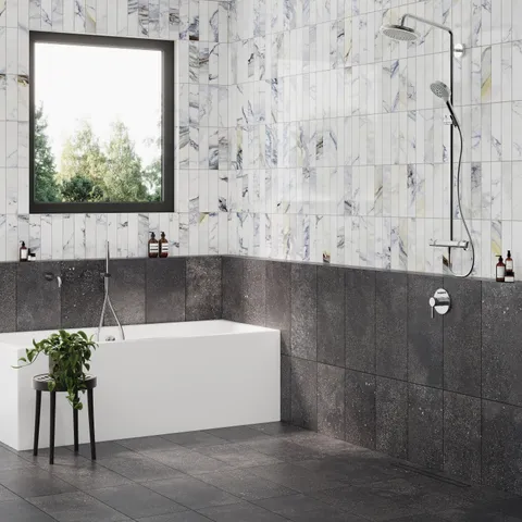 Sloane 12 x 24 Matte Porcelain Tile in Charcoal