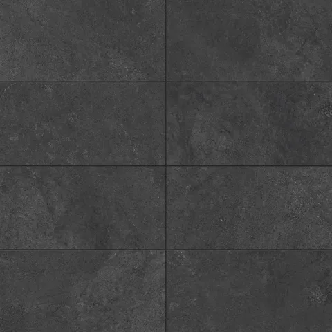 Adeline Midnight 12x24 Matte tile featuring a rich black tone and smooth matte finish, perfect for striking, contemporary interiors.