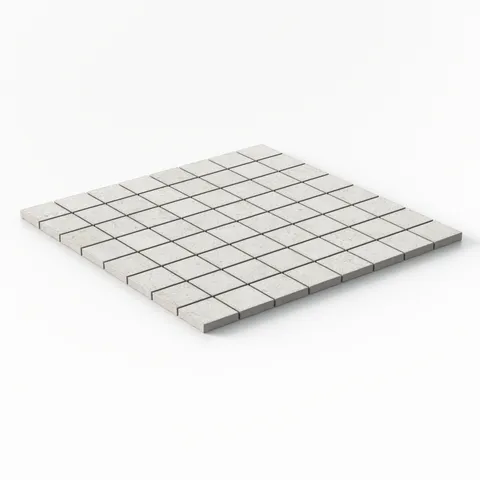 Adeline 1.5 x 1.5 Matte Porcelain Mosaic Tile in White Sand