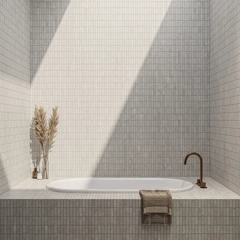 Adeline 1 x 3 Matte Porcelain Mosaic Tile in Taupe