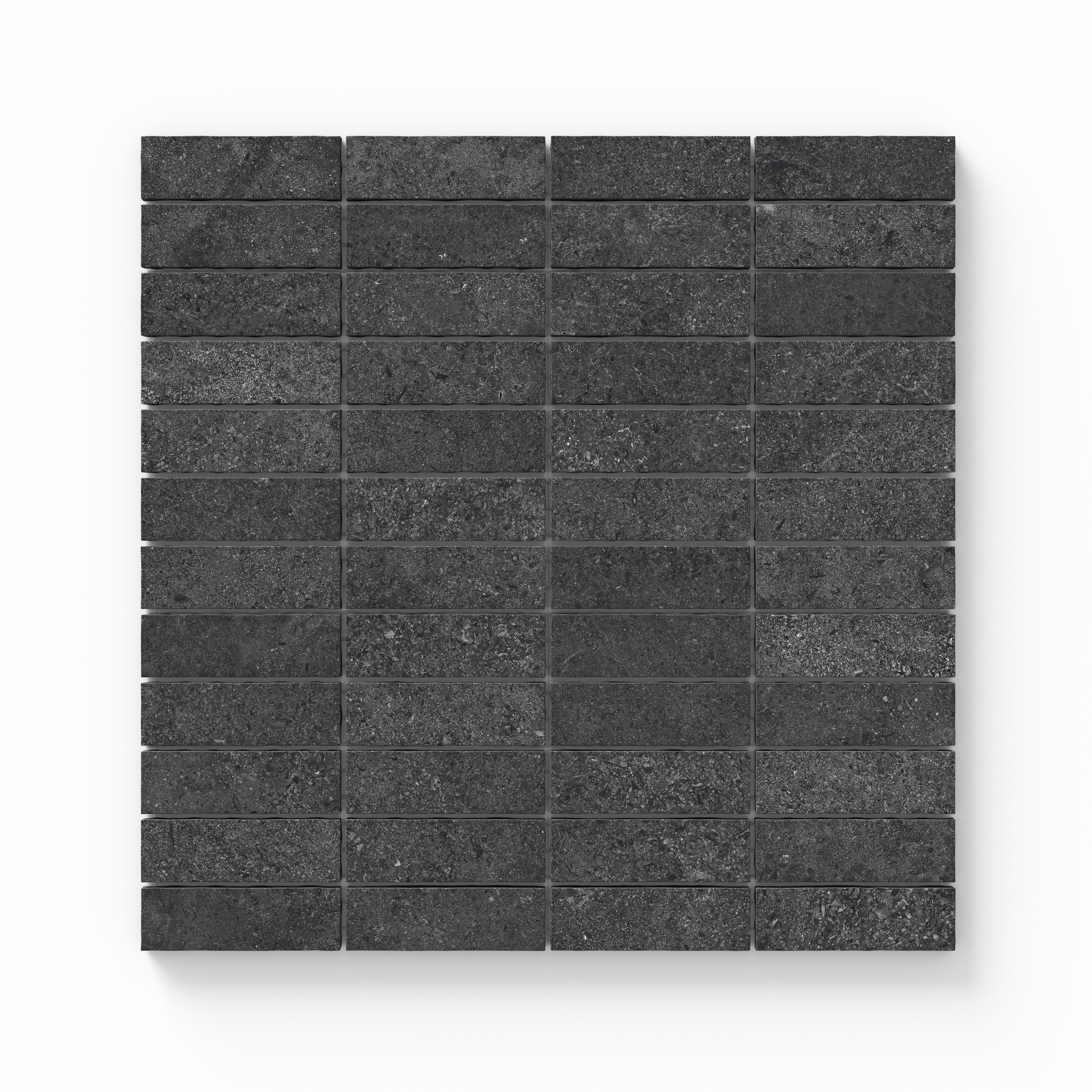 Adeline 1 x 4 Matte Porcelain Mosaic Tile in Midnight | Edward Martin