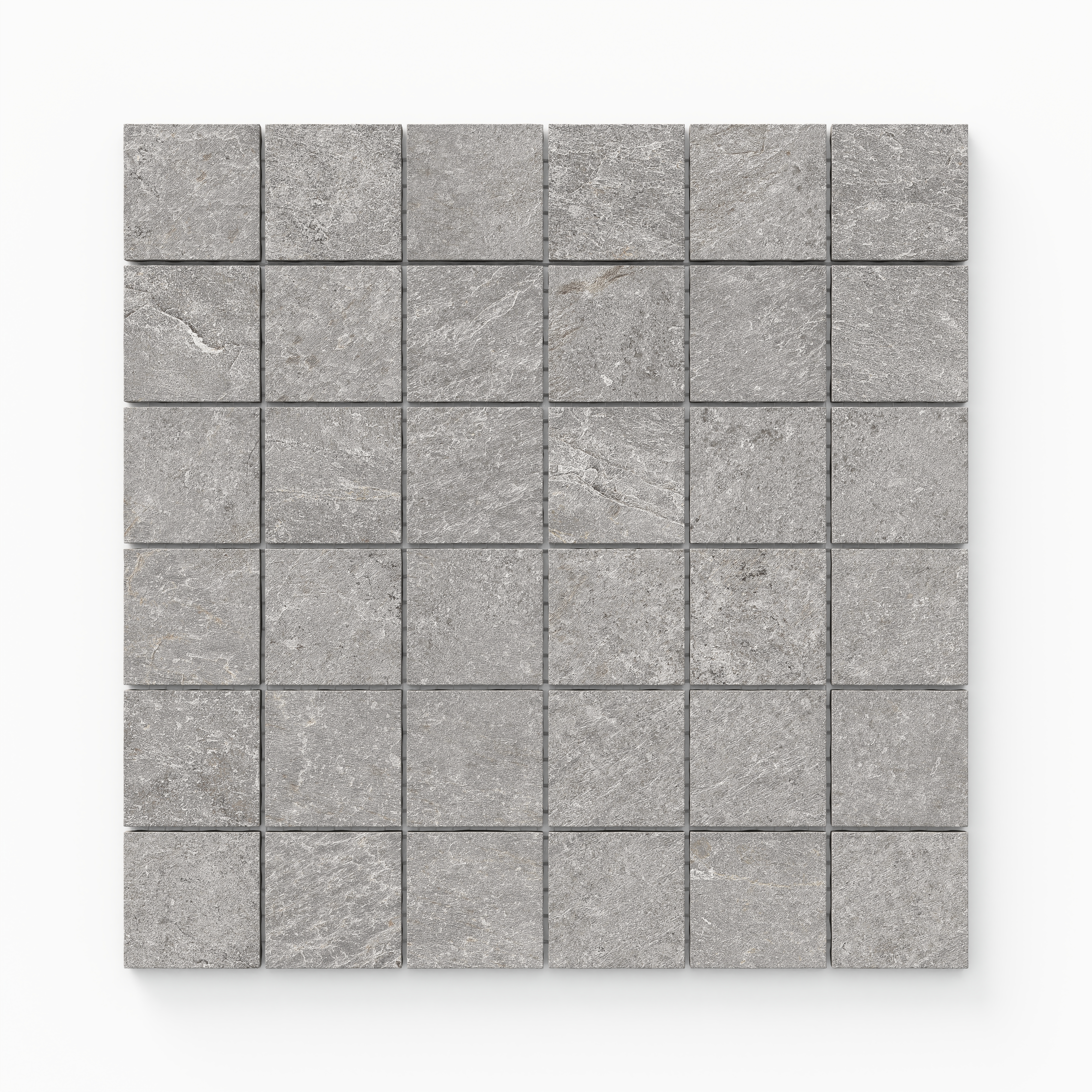 Dawson 2 x 2 Matte Porcelain Mosaic Tile in Pewter | Edward Martin