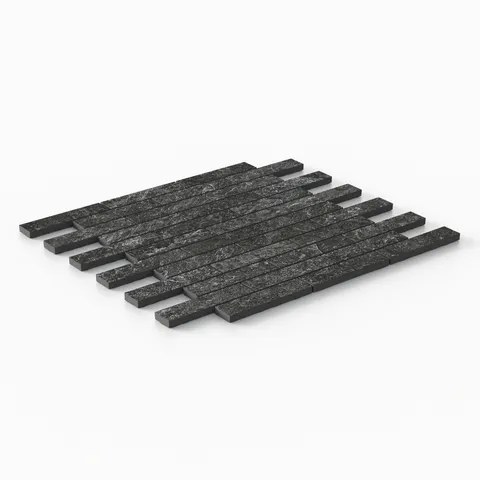 Dawson 1 x 4 Matte Porcelain Mosaic Tile in Charcoal