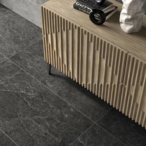 Dawson 24 x 48 Matte Porcelain Tile in Charcoal
