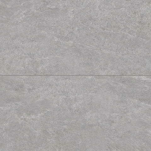 Dawson 24x48 Matte Porcelain Tile in Ash, showcasing its textured gray surface and subtle stone-like patterns.