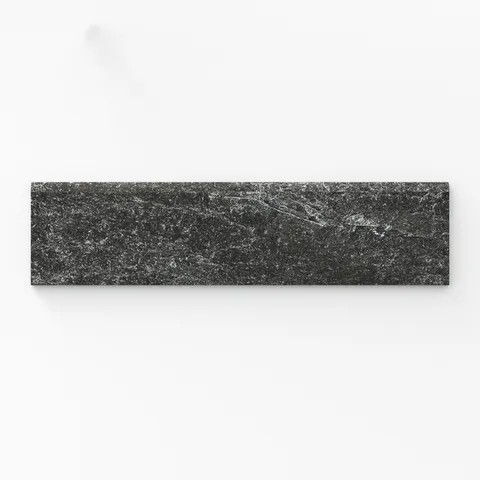 Dawson 3 x 12 Matte Porcelain Bullnose Tile in Charcoal