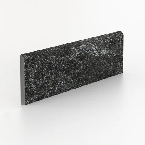 Dawson 3 x 12 Matte Porcelain Bullnose Tile in Charcoal