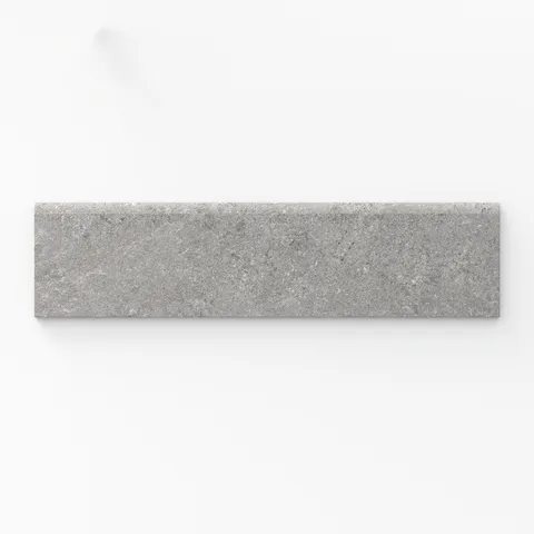 Dawson 3x12 Matte Porcelain Bullnose Tile in Ash, featuring its elegant gray tone and durable matte finish.