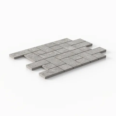 Dawson 8.7 x 12 Matte Porcelain Tetris Mosaic Tile in Millstone