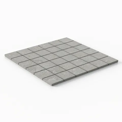 Tatum 2 x 2 Matte Porcelain Mosaic Tile in Cross-Cut Ash