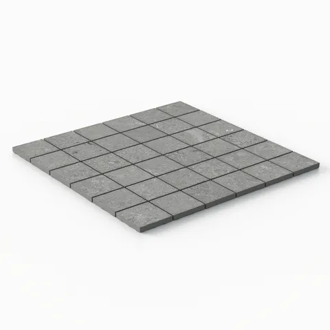Tatum 2 x 2 Matte Porcelain Mosaic Tile in Cross-Cut Pewter