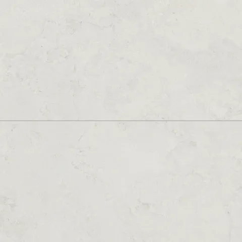 Off white matte porcelain tiles in a 24x48 format, showcasing delicate cross-cut patterns for a soft and modern stone-like appearance.