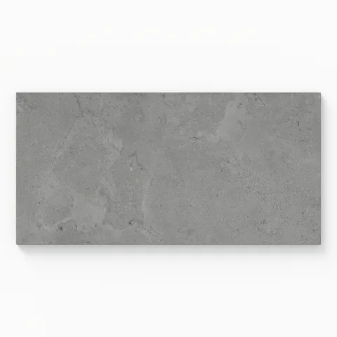 Tatum 24 x 48 Matte Porcelain Tile in Cross-Cut Pewter