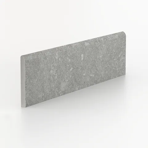 Tatum 3 x 12 Matte Porcelain Bullnose Tile in Cross-Cut Ash