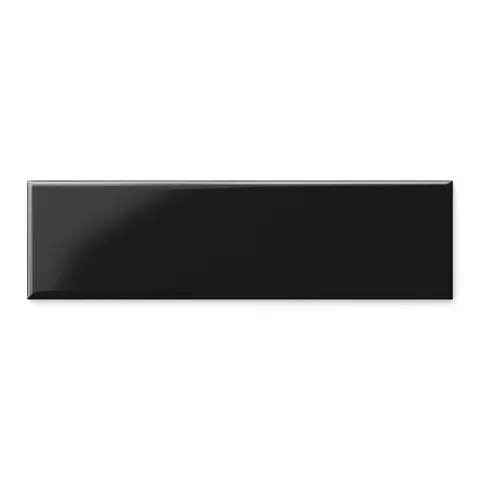 Polly 3 x 10 Satin Ceramic Tile in Black