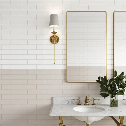 Polly 3 x 10 Satin Ceramic Tile in Beige