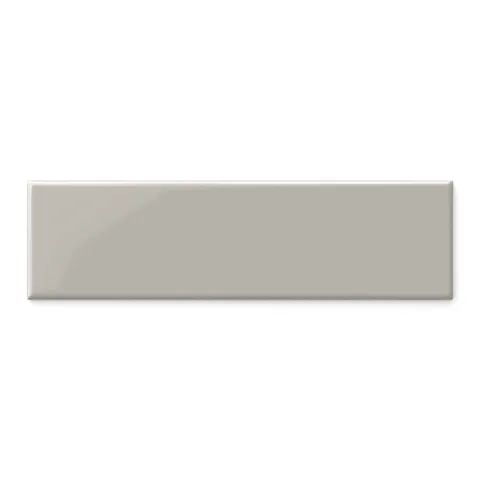 Polly 3 x 10 Glossy Ceramic Tile in Grey