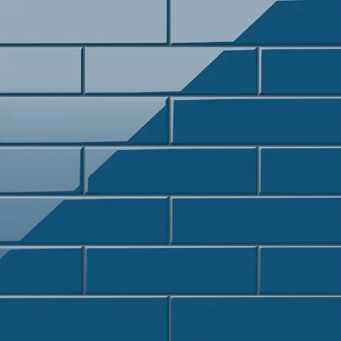 Polly Blue 3x10 glossy ceramic tiles bring vibrant depth and a modern edge to interiors, ideal for accent walls or sleek kitchen backsplashes.