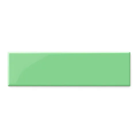 Polly 3 x 10 Glossy Ceramic Tile in Green