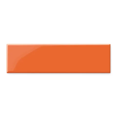 Polly 3 x 10 Glossy Ceramic Tile in Orange