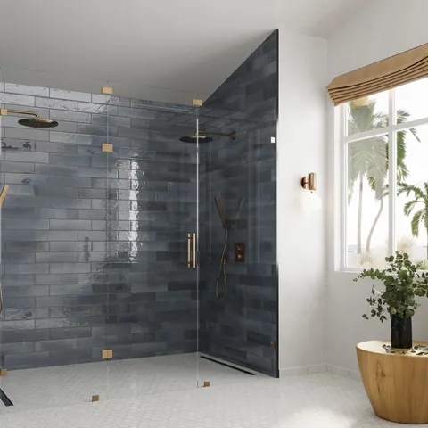 Olivia 4 x 16 Glossy Ceramic Tile in Dusty Blue