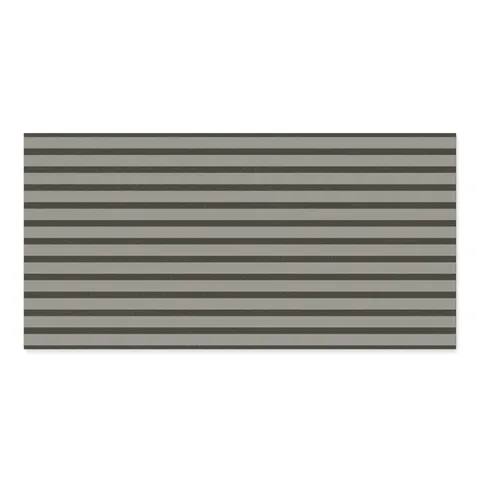 Riley 24 x 48 Matte Porcelain Tile in Striped Pattern Charcoal