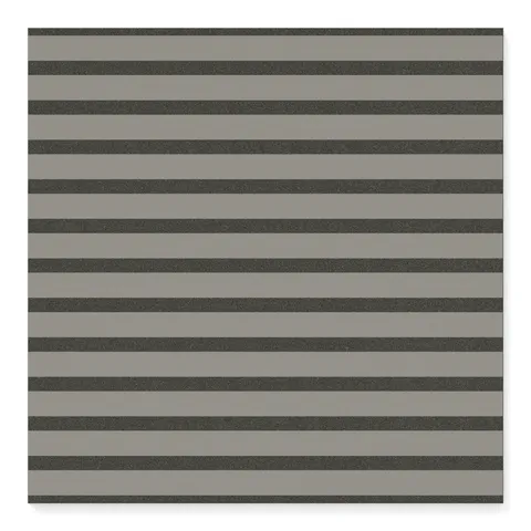 Riley 24 x 24 Matte Porcelain Tile in Striped Pattern Charcoal