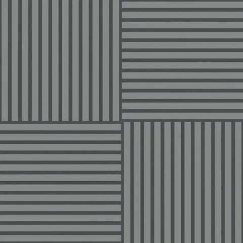 24x24 blue tiles with a bold striped design in alternating horizontal and vertical patterns, featuring a matte finish for a striking contemporary look.