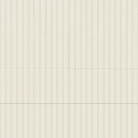 12x24 beige tiles with a vertical striped pattern in a matte finish, offering a subtle and refined aesthetic for contemporary spaces.