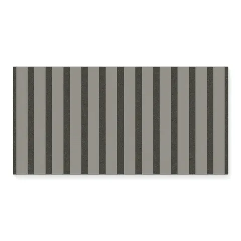 Riley 12 x 24 Matte Porcelain Tile in Striped Pattern Charcoal
