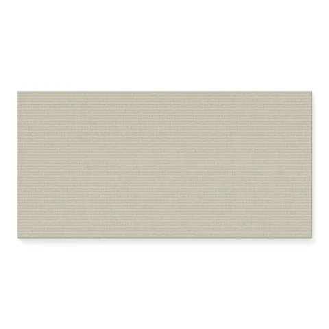 Riley 12 x 24 Matte Porcelain Tile in Woven Pattern Cream