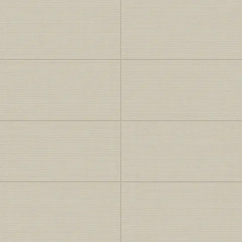 With a muted beige tone and a woven pattern, these 12x24 tiles in matte finish provide a refined texture and enduring sophistication to any interior.