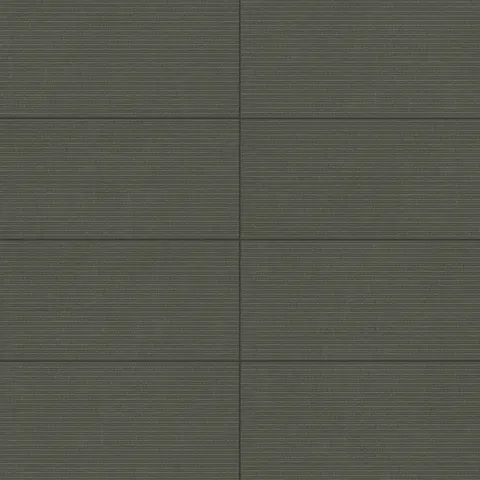 These 12x24 dark grey tiles, boasting a matte finish and finely woven pattern, lend a chic and modern feel to any contemporary space.