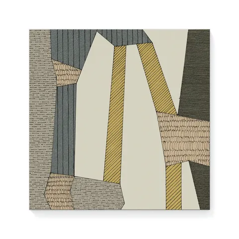 Riley 12 x 12 Matte Porcelain Tile in Textile Deco