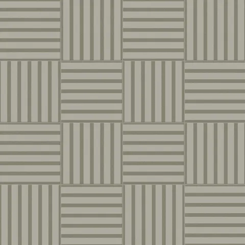 The 12x12 striped pattern green tiles showcase a striking checkerboard pattern, with a matte finish, offering a trendy and sophisticated touch.