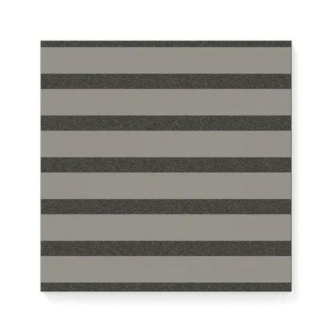 Riley 12 x 12 Matte Porcelain Tile in Striped Pattern Charcoal