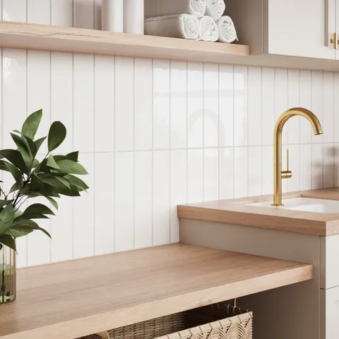 Madilyn 3 x 12 Glossy Ceramic Tile in Pearl