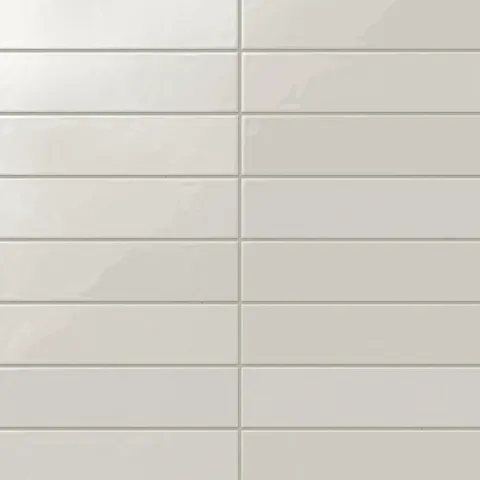 Teagan 3x12 glossy ceramic tile in pearl, a luminous neutral tone perfect for creating bright, elegant, and versatile interiors.