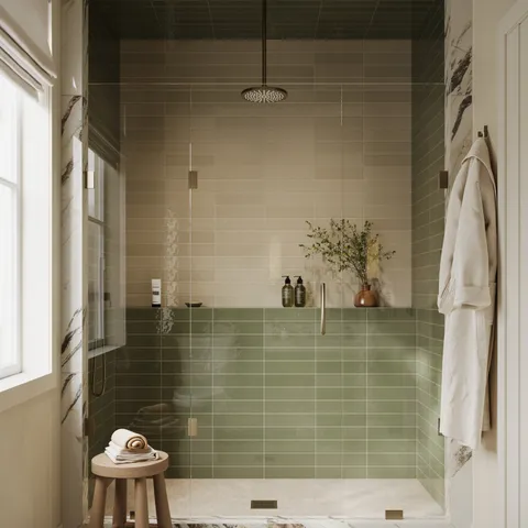 Teagan 3 x 12 Glossy Ceramic Tile in Moss