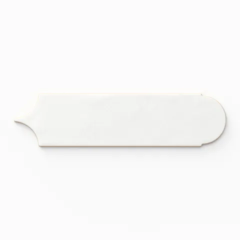 Sarina 3 x 12 Matte Ceramic Fishscale Tile in White Ice