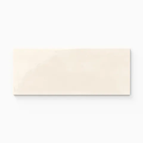 Josie 4 x 10 Glossy Ceramic Tile in Cream