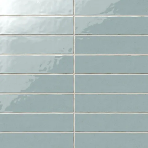 Josie 3 x 12 Crackled Ceramic Tile in Sky