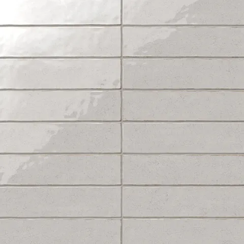 Josie 3 x 12 Crackled Ceramic Tile in Tender Gray