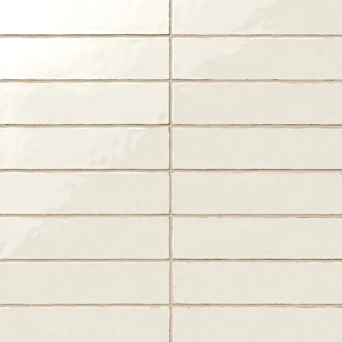 Josie 3 x 12 Crackled Ceramic Tile in Cream