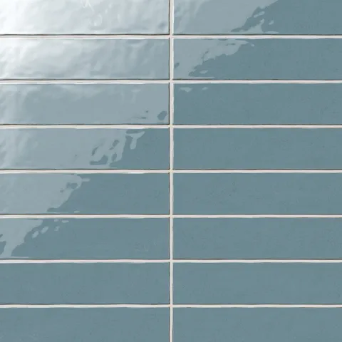 Josie 3 x 12 Crackled Ceramic Tile in Ocean