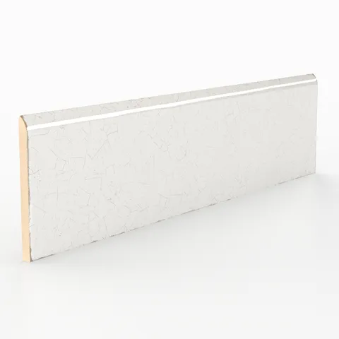 Josie 3 x 12 Bullnose Crackled Ceramic Tile in Pearl