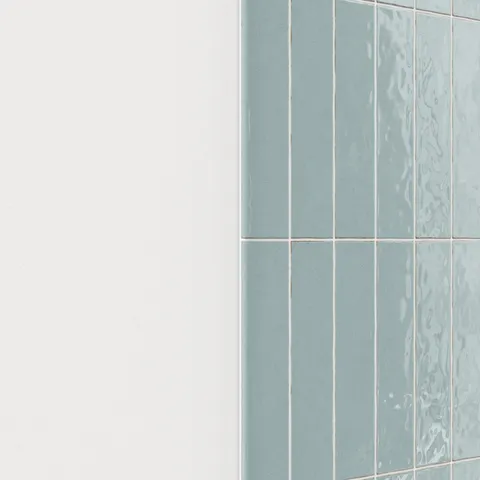 Josie 3 x 12 Bullnose Crackled Ceramic Tile in Sky